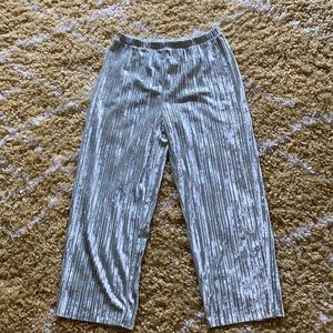 Faux Blue Velvet Culottes